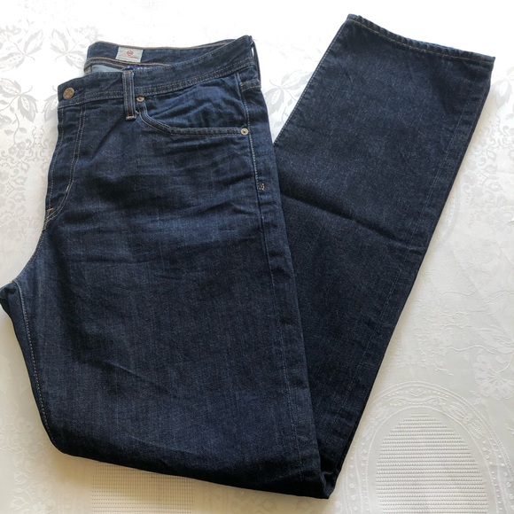 AG Adriano Goldschmied GRADUATE Tailored-Leg Dark Blue Jeans Men’s Size 36R - Picture 13 of 16